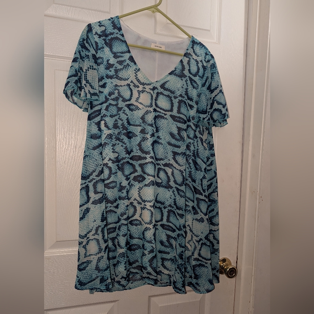 Blue Snake Mini dress